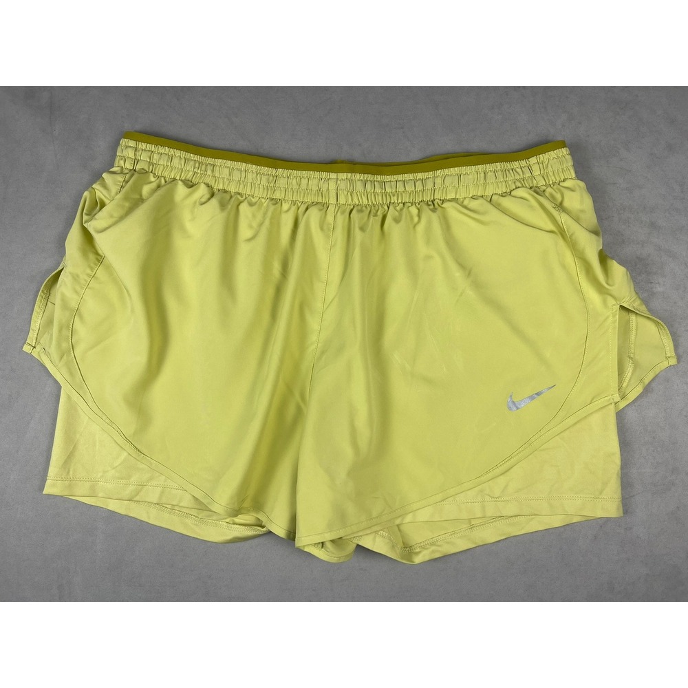 Nike Womens Dri-FIT Flex Running Shorts Lime Yellow BV2883-319 XXL NEW